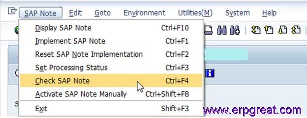 Check SAP Note