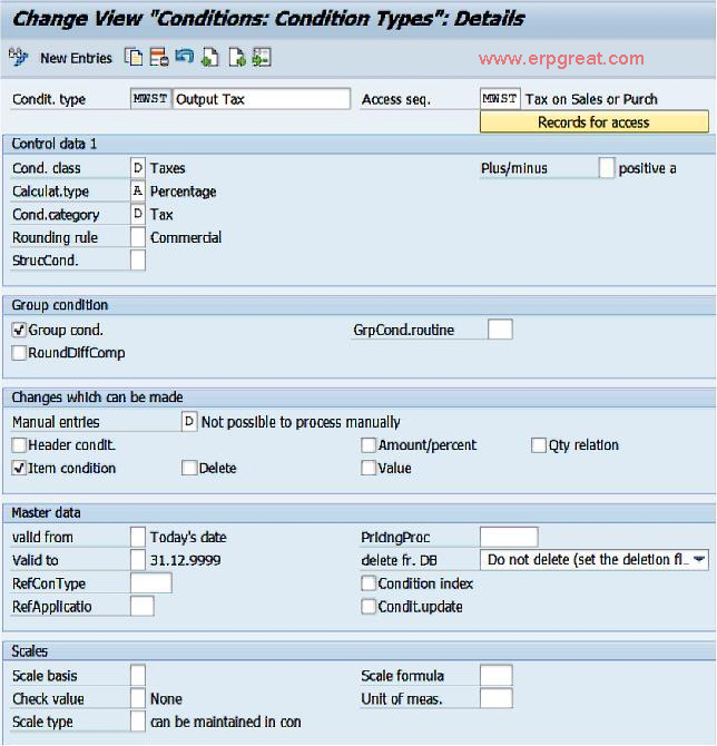 Maintain Condition Types