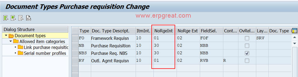 Purchase Requisition Number Type Assign