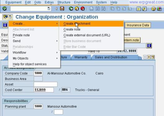 Attach Drawing - Menu Path