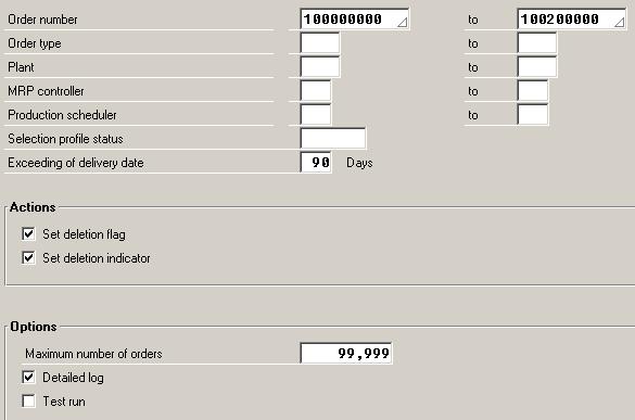 Archiving of Old Production Order