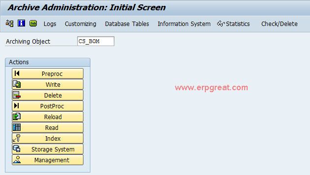 BOM Archiving Object CS_BOM In CS28