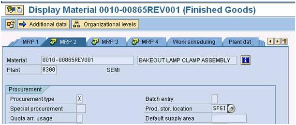 Default Storage Location in Production Order