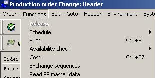 Tcode CO02 - Read PP Master data