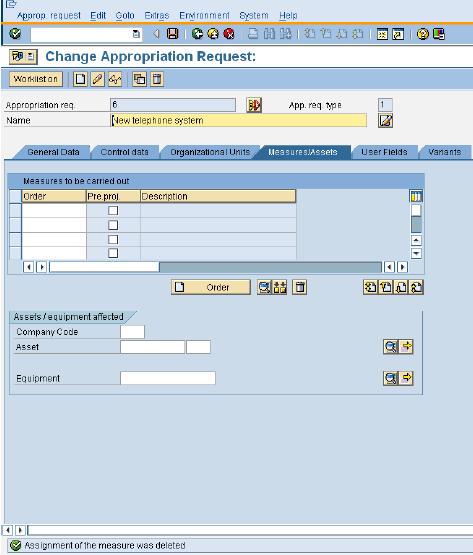 Assignment of the measure was deleted