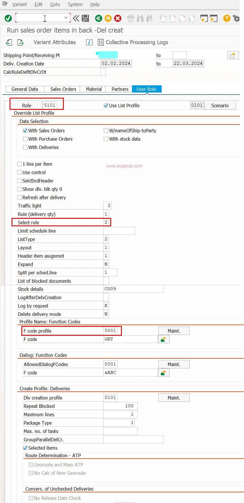 VL10C VL10BATCH Background Create Delivery Order