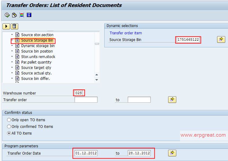 LT21 to display the transfer orders number